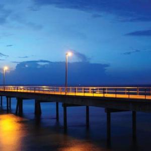 Ponte da ilha de Moçambique de Noite